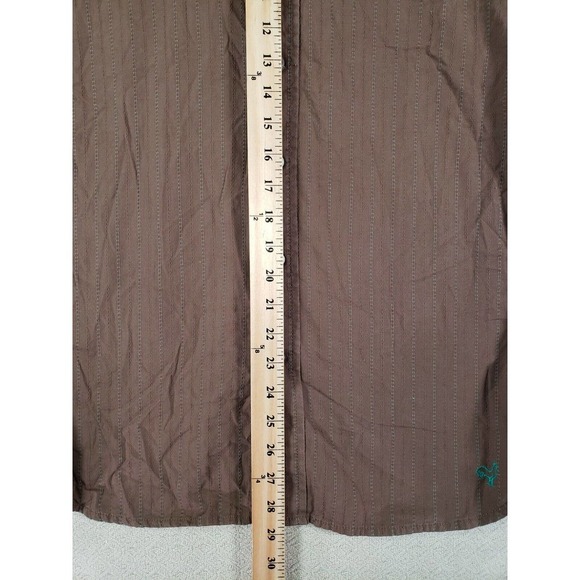 Fossil Shirt Mens Small Cotton Blend Button Up Lightweight Collared Brown - Picture 6 of 12